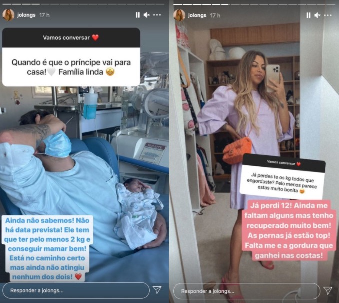 Joana Longoria revela que perdeu 12 quilos após cesariana de urgência