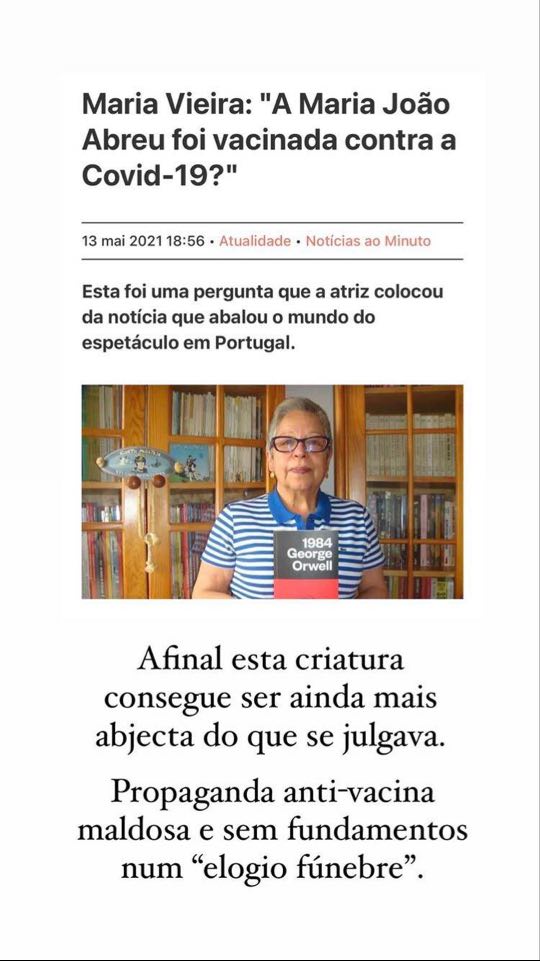 Nuno Markl &#8220;arrasa&#8221; Maria Vieira após post sobre Maria João Abreu: &#8220;Criatura abjecta&#8221;