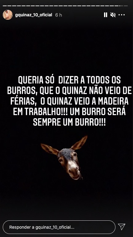 Na Madeira, Gonçalo Quinaz &#8220;atira-se&#8221; aos críticos: &#8220;Um burro será sempre um burro&#8230;&#8221;
