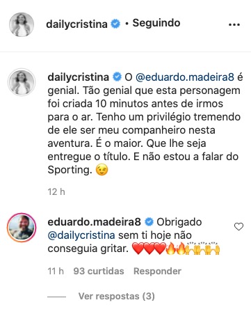 Cristina Ferreira não poupa elogios a Eduardo Madeira: &#8220;Tão genial&#8230;É o maior&#8221;