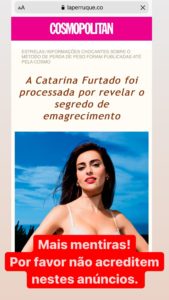 Catarina Furtado denuncia fraude: &#8220;Não acreditem nestes anúncios&#8230;&#8221;