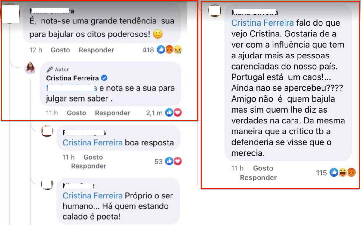 Cristina Ferreira responde à letra a crítica após entrevista a Jerónimo de Sousa: &#8220;Bajular poderosos&#8230;&#8221;