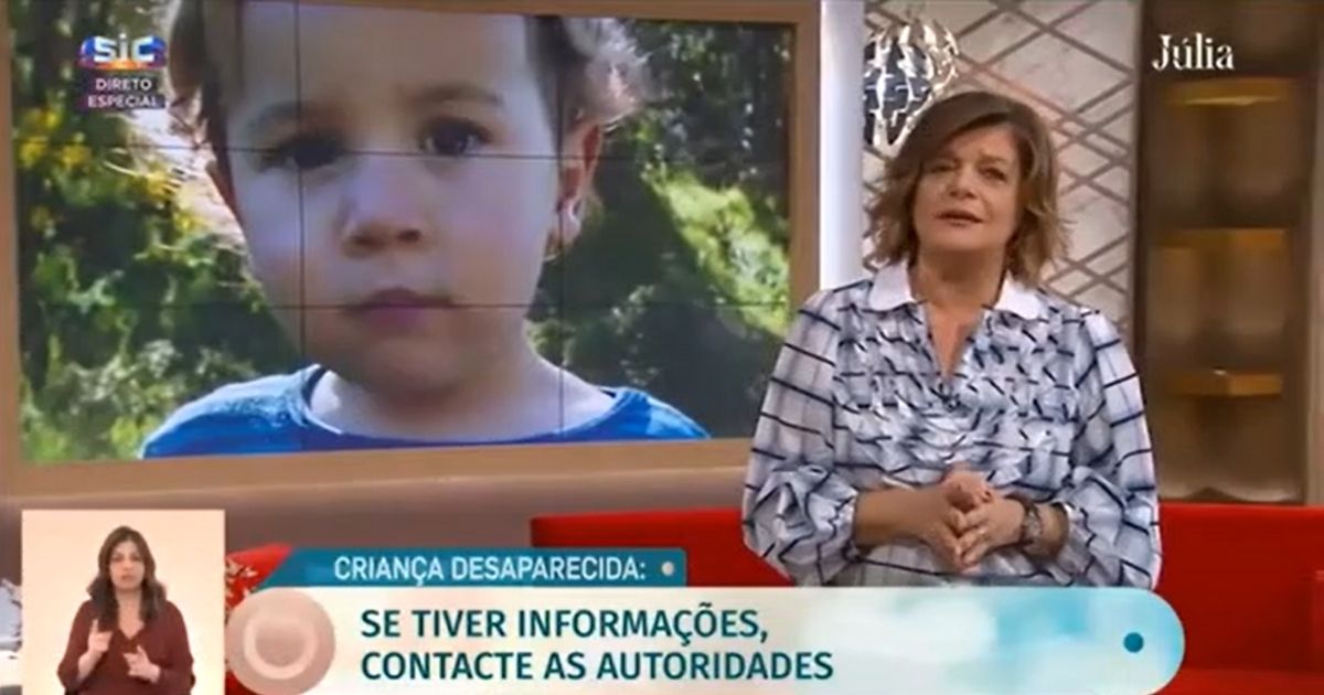 Júlia Pinheiro faz apelo em direto: &#8220;Se alguém viu esta criança, por favor, contacte as autoridades&#8230;&#8221;