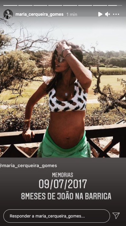 Maria Cerqueira Gomes recorda foto antiga: &#8220;8 meses de João na barriga&#8230;&#8221;