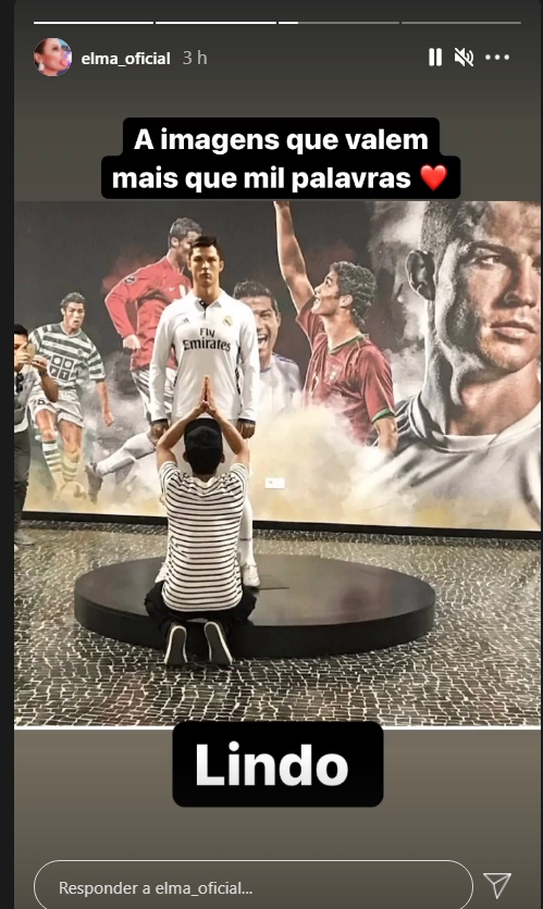 Elma Aveiro emocionada com fã ajoelhado aos pés de Cristiano Ronaldo: &#8220;Lindo&#8230;&#8221;