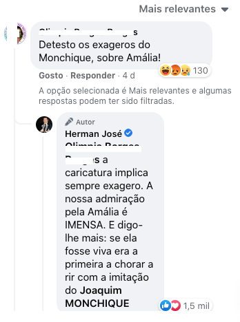 Herman José defende Joaquim Monchique após criticas: &#8220;Detesto os exageros sobre Amália!&#8221;