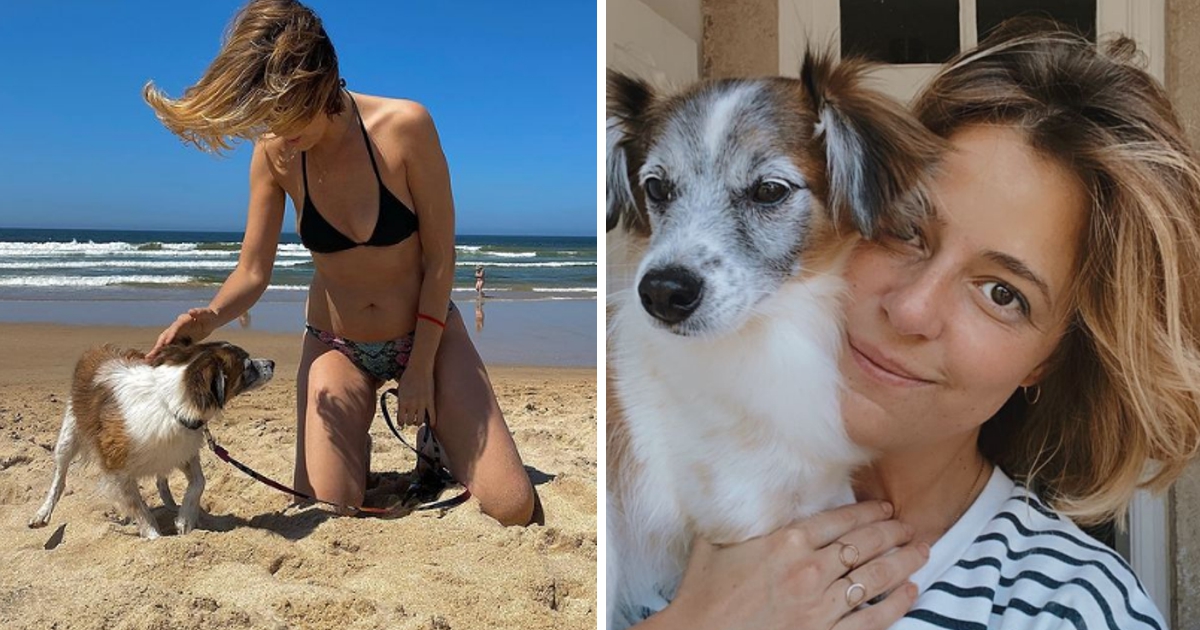 Leonor Poeiras leva cão à praia, recebe &#8220;crítica&#8221; e dá resposta na hora