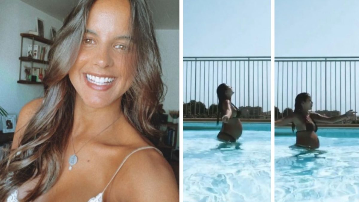 Vídeo: Sara Matos mostra dança na piscina e exibe &#8220;barrigão&#8221; de grávida