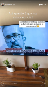 Isaac Alfaiate critica notícias sobre orientação sexual de Paulo Rangel: “Até quando…”