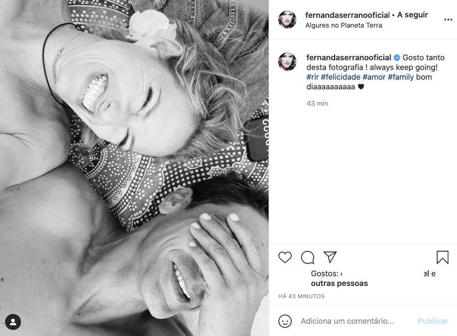 Fernanda Serrano revela nova foto com o namorado e fãs notam: &#8220;Estás genuinamente feliz&#8221;