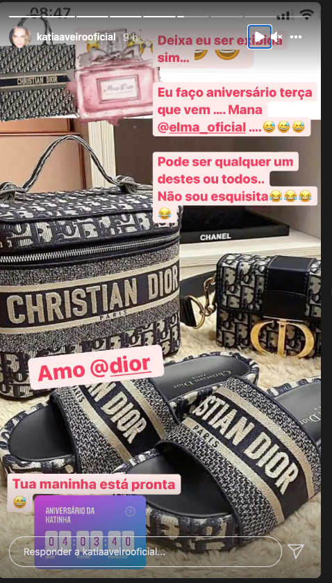 Kátia Aveiro faz pedido de luxo a Elma Aveiro: &#8220;Deixa eu ser exibida, sim!!&#8221;