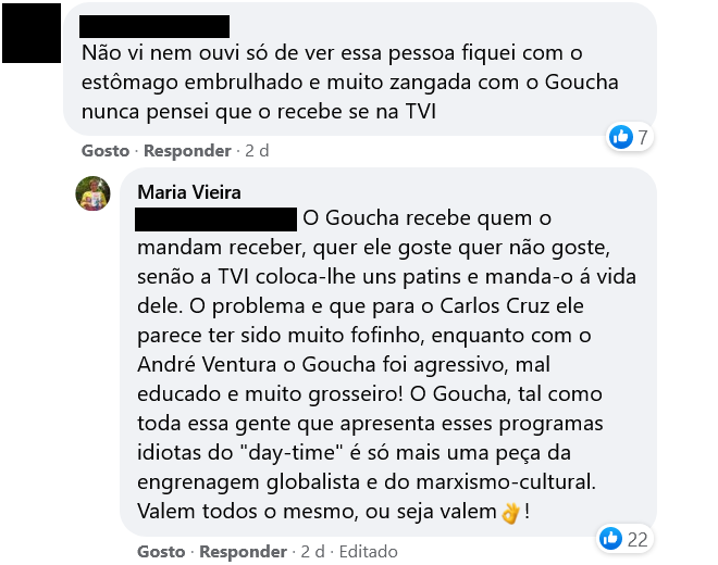 Maria Vieira critica Manuel Luís Goucha: &#8220;Senão a TVI coloca-lhe uns patins&#8230;&#8221;