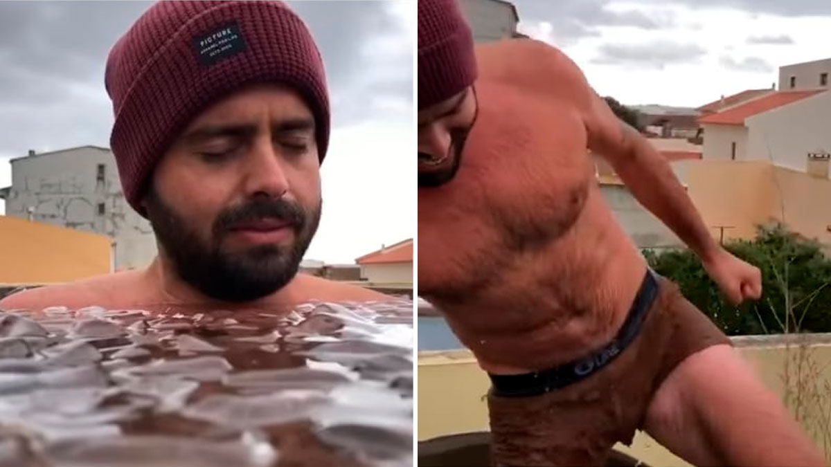 João Manzarra fica 5 minutos dentro de água com gelo em tronco nu e choca os seguidores: &#8220;És maluco?&#8221;