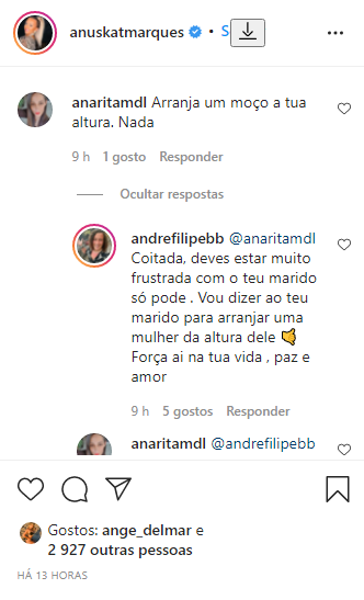 André Filipe entra em despique com seguidora nas redes sociais: &#8220;Deves estar muito frustrada&#8230;&#8221;