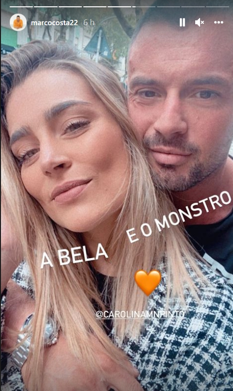 Paixão! Marco Costa revela primeira foto ao lado da namorada: &#8220;A Bela e o Monstro&#8230;&#8221;