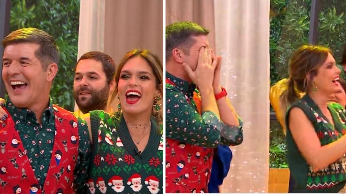 Emoção! João Baião e Diana Chaves surpreendidos com música de Natal e &#8220;atuação&#8221; da equipa