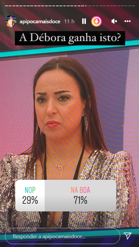 Big Brother: Pipoca Mais Doce lança &#8220;sondagem&#8221; e revela resultado: &#8220;A Débora ganha isto?&#8221;