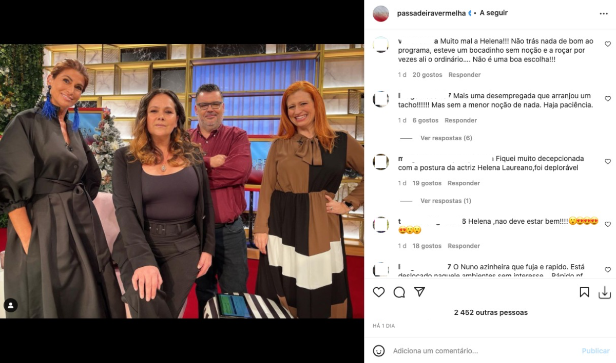 Helena Laureano reage após (duras) críticas por comentar no &#8220;Passadeira Vermelha&#8221;