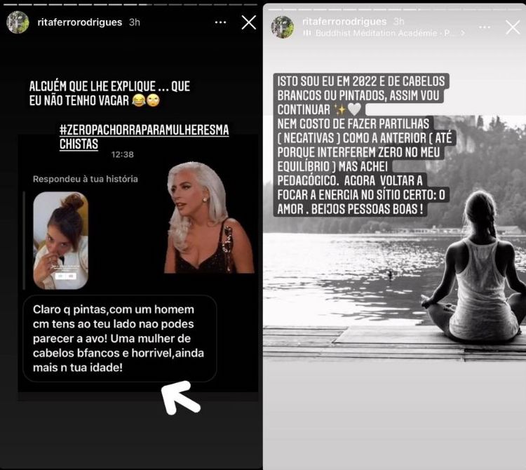 Rita Ferro Rodrigues expõe mensagem de seguidora e reage: &#8220;Zero pachorra para mulheres machistas&#8221;