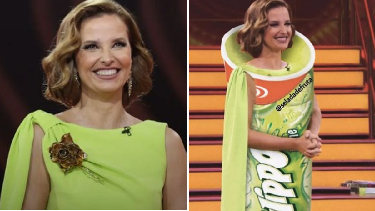 Cristina Ferreira dá &#8220;resposta&#8221; às piadas sobre o vestido &#8220;fluorescente&#8221;: &#8220;Gosto mais de morango&#8230;&#8221;