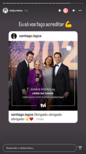 Cristina Ferreira reage ao agradecimento de Santiago Lagoá: &#8220;Eu só vos faço acreditar&#8230;&#8221;