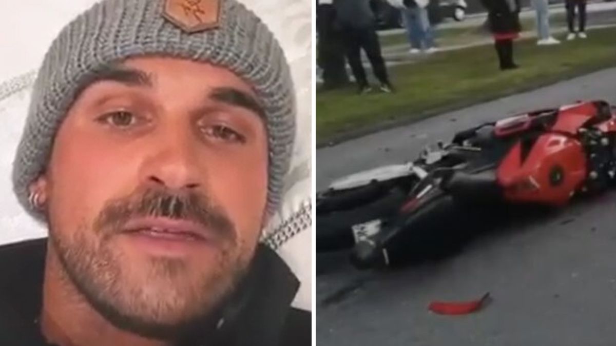 Rafael Teixeira reage após acidente de mota e dá recado aos haters: &#8220;Vão todos para o car****&#8221;