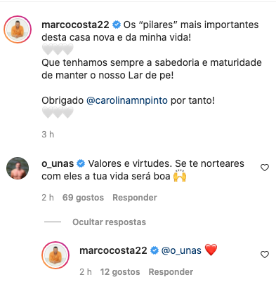 Rui Unas comenta declaração de Marco Costa à namorada: &#8220;Valores e virtudes&#8230;&#8221;
