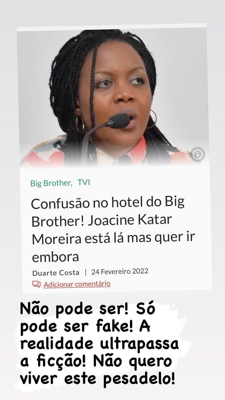 Malato reage à (possível) entrada de Joacine Katar Moreira no Big Brother: “Não pode ser…”