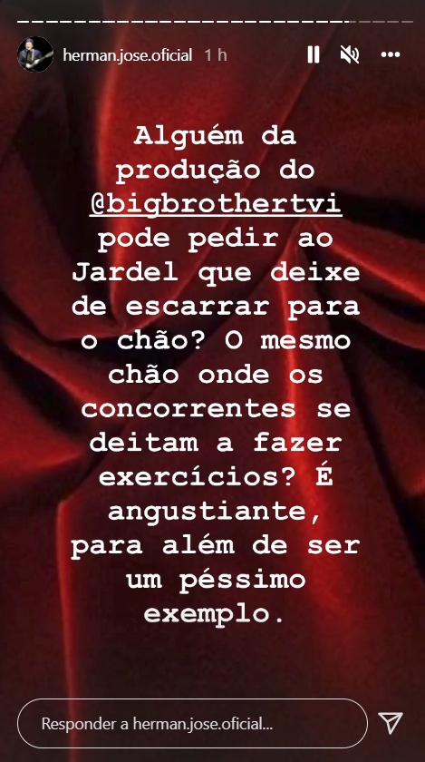 Nojo! Herman José critica Mário Jardel e faz pedido à produção do &#8220;Big Brother&#8221;: &#8220;Péssimo exemplo&#8230;&#8221;