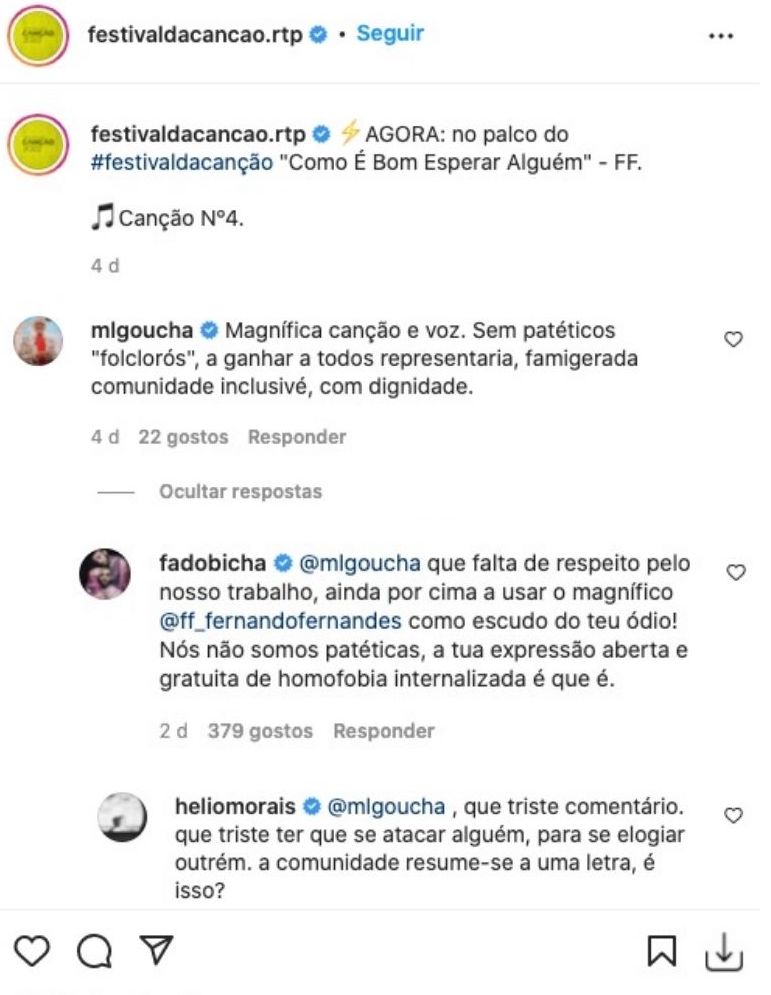 Manuel Luís Goucha criticado após comentar música do Festival da Canção: &#8220;Falta de respeito&#8230;&#8221;