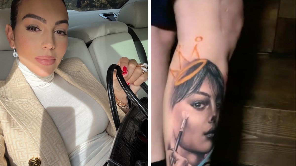 Fã faz (grande) tatuagem com o rosto de Georgina Rodríguez. A modelo já reagiu