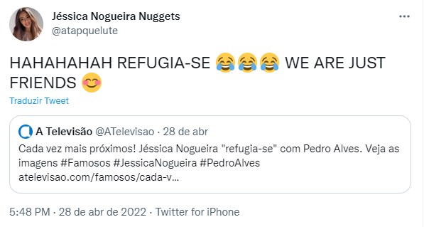 Jéssica Nogueira &#8220;goza&#8221; com notícia e esclarece relação com Pedro Alves