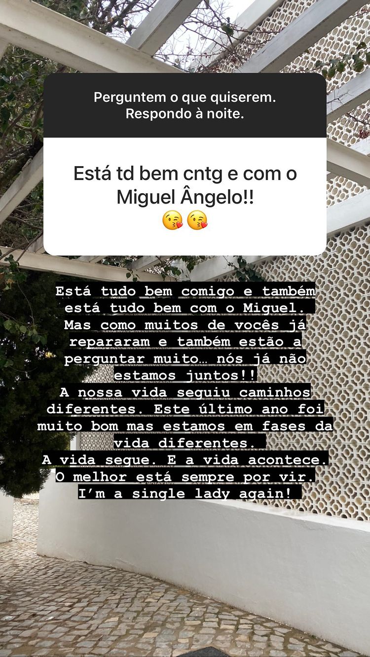 Vanessa Martins confirma separação de Miguel Ângelo: &#8220;Estou solteira&#8230;&#8221;