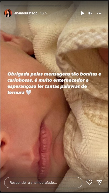 Ana Moura revela (nova) foto da filha e agradece carinho dos fãs: &#8220;É enternecedor e esperançoso&#8230;&#8221;