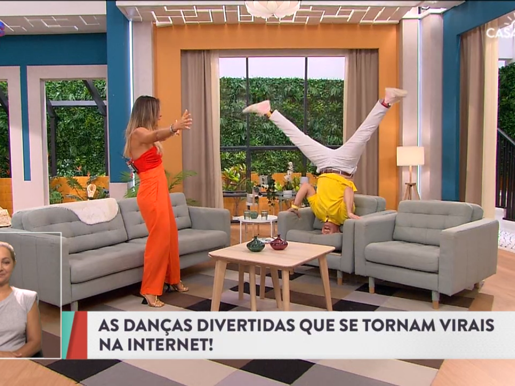 Casa Feliz: Diana Chaves e João Baião impressionam com &#8216;acrobacias&#8217; em direto