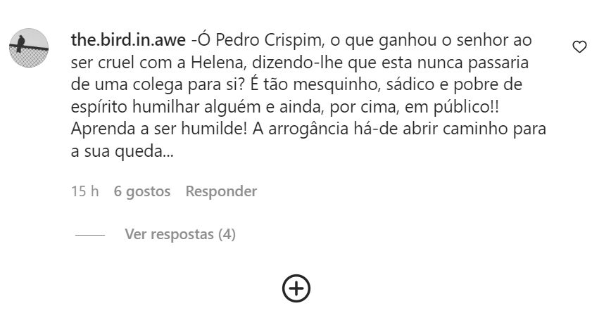 Mal estar? Pedro Crispim acusado de humilhar Helena Laureano em direto: “Tu não és minha amiga…”