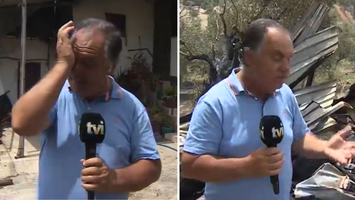 Emoção! Jornalista da TVI em lágrimas durante a cobertura do incêndio na terra natal: &#8220;Não me deviam fazer essa pergunta&#8230;&#8221;