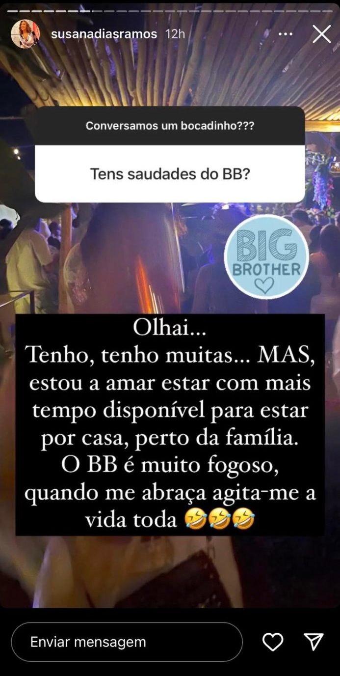 Susana Dias Ramos faz confissão sobre o seu ‘papel’ no ‘Big Brother’: “Agita-me a vida toda…”