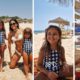 De férias com a família, Carolina Patrocínio mostra &#8216;dueto&#8217; das filhas na praia