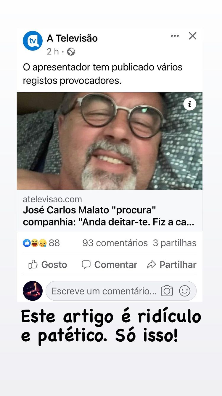 Oops! José Carlos Malato reage a notícia e dá arraso: &#8220;Procura companhia?&#8221;