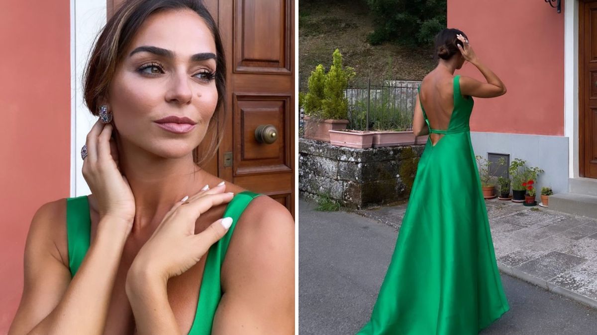 Dia de casamento? Vanessa Martins deslumbra com vestido verde esmeralda