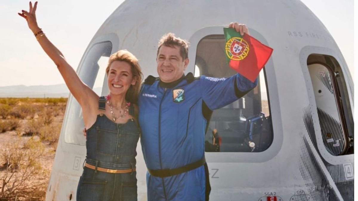 Após viagem ao espaço, Mário Ferreira declara-se à mulher e deixa promessa