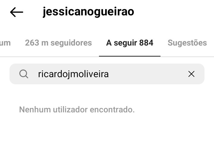 Após rumores, Jéssica Nogueira e Ricardo Oliveira deixam de se seguir