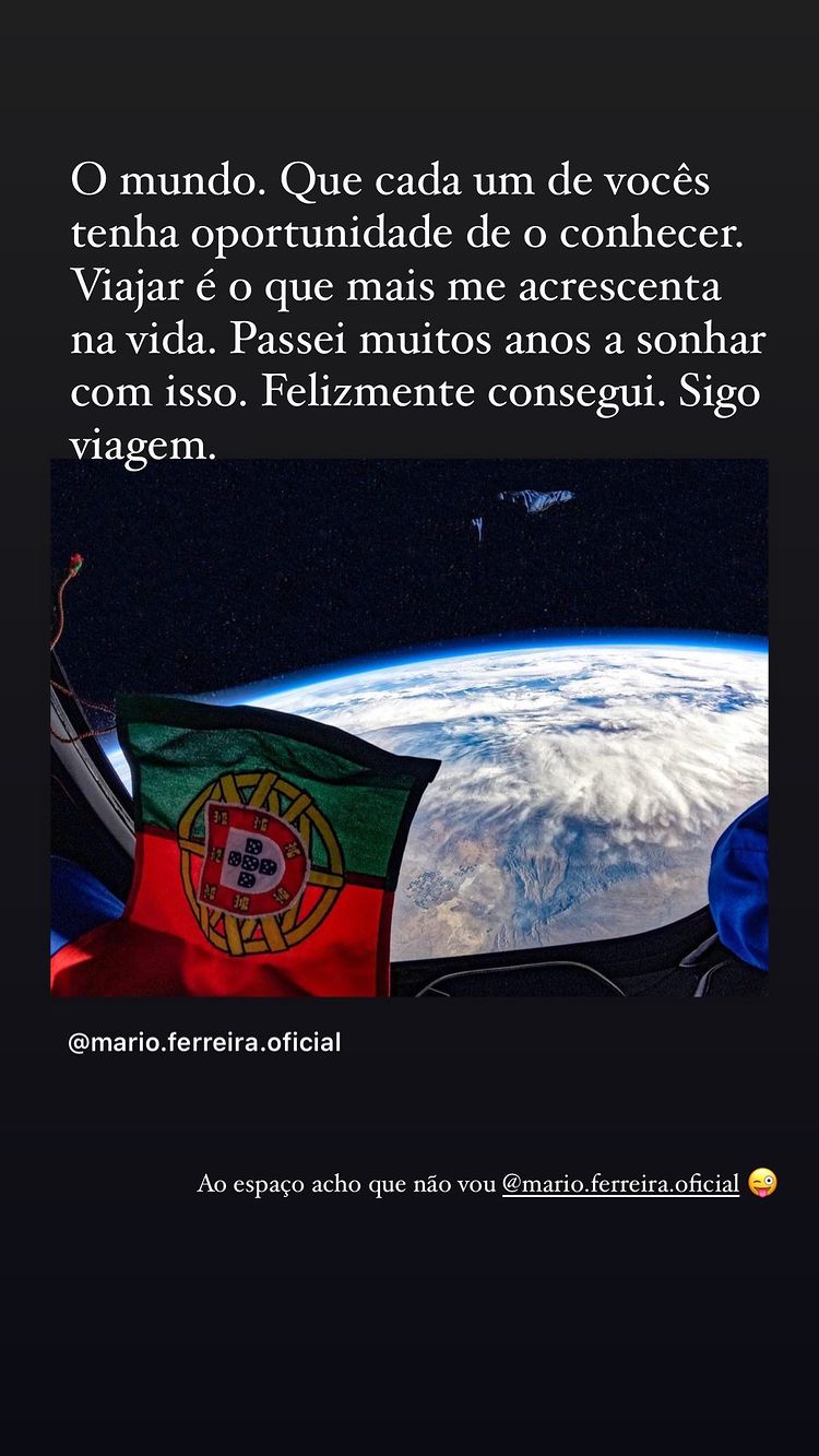 Cristina Ferreira reage à foto Mário Ferreira no espaço e deixa ‘garantia’: “Ao espaço acho que não vou…”