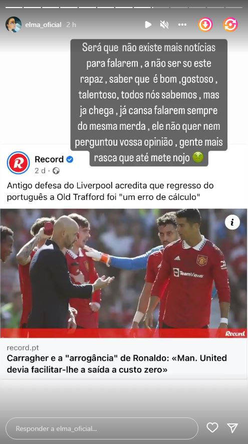 Já chega! Elma Aveiro sai em ‘defesa’ de Cristiano Ronaldo: “Gente rasca que até mete nojo…”