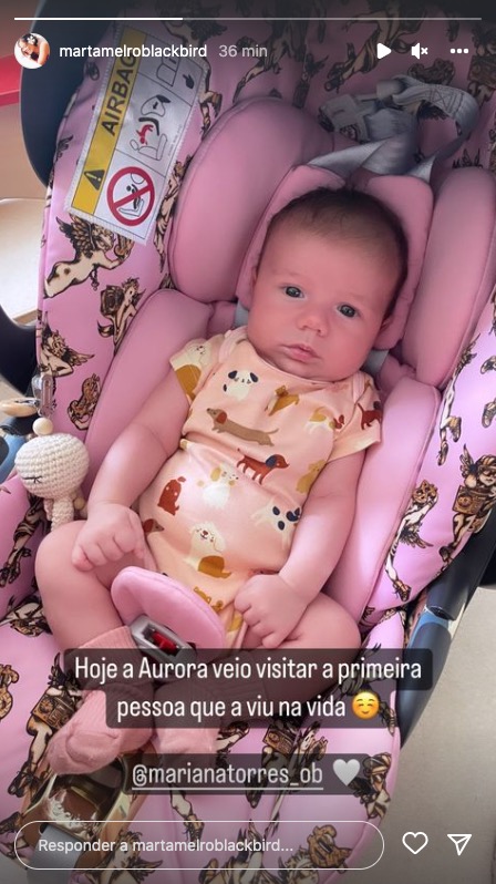 Marta Melro revela (nova) foto da filha bebé: &#8220;Veio visitar a primeira pessoa que a viu na vida&#8221;