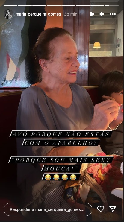 Maria Cerqueira Gomes surpreendida com resposta da avó: &#8220;Porque não estás com o aparelho?&#8221;