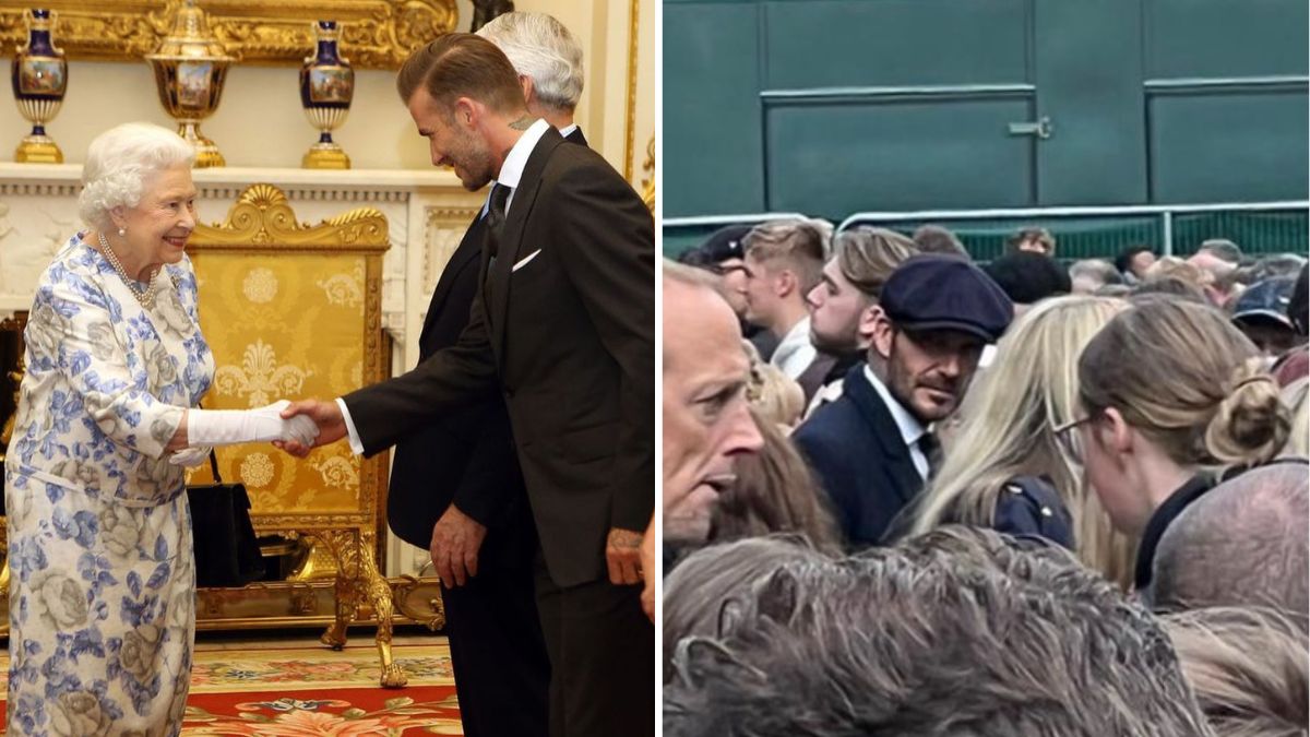 Sem manias de vedeta, David Beckham esperou 12 horas para homenagear a rainha Isabel II
