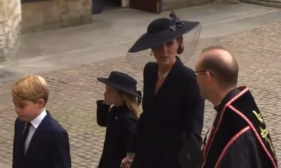 Filhos de Kate e William marcam presença no funeral da bisavó, Isabel II. As imagens