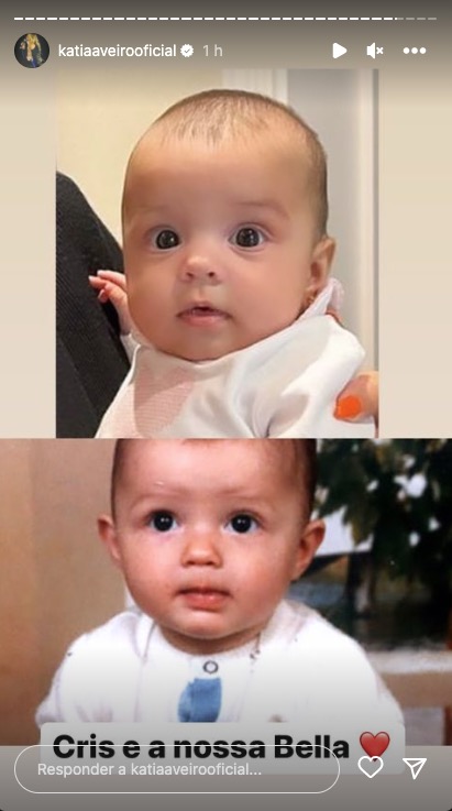 Igual à filha? Katia Aveiro revela (rara) foto de Cristiano Ronaldo em bebé
